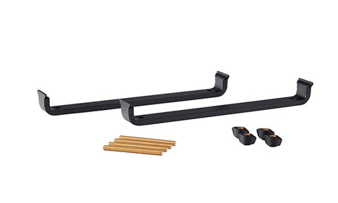 Raymarine R70534 rear mounting kit for Axiom 12, two black steel rear brackets, wooden dowels and small black clips