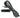 Icom CIGAR.001 cigarette lighter cable, black lead with a 12 V plug at one end and a barrel plug at the other