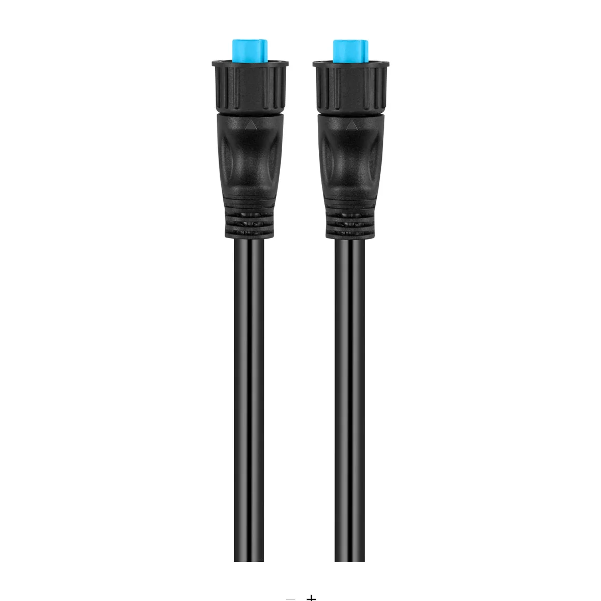 Garmin BlueNet 010-12528-02 network cable 40 ft, two black round plugs with blue inserts, straight on