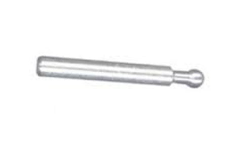 Raymarine D001 tiller pin standard thread, side view of a plain steel pin with a rounded ball end