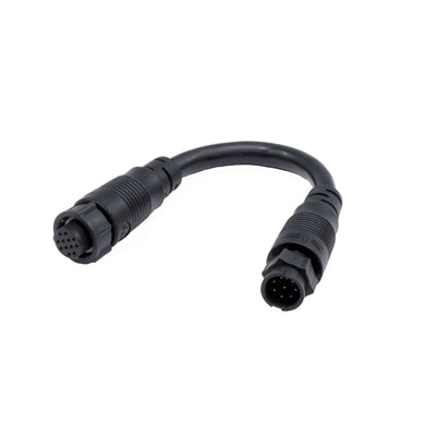 Icom OPC-2384 conversion cable, short black lead with a round multi-pin socket on one end and a plug on the other