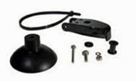 Garmin 010-10253-00 suction-cup transducer mounting adapter, black suction cup, clamp, screws and cable tie