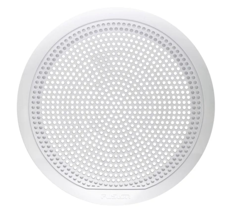 Fusion EL Series 010-12789-20 6.5in classic white grille only, large front view of round perforated grille