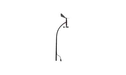 B&G BGH031001 H5000 810 mm vertical mast head unit, thin curved black sensor with a vane on top