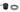 Garmin GT8HW-IH 010-12401-10 transducer 8 pin, black round in-hull housing beside a grey foam ring