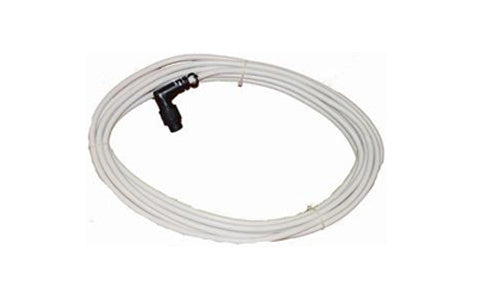 Raymarine E55069 pedestal power cable heavy duty 90 degree 2.5 m, coiled white cable with a right-angle plug