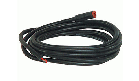 B&G Simrad 24005902 SimNet power cable with terminator 2 m, coiled black cable with an orange-ringed plug