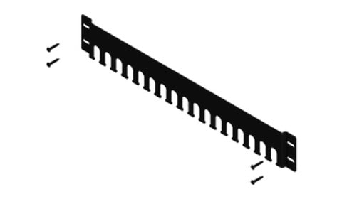 B&G Simrad 000-11614-001 Zeus2 GH cable retention strip, black slotted strip shown with four small screws