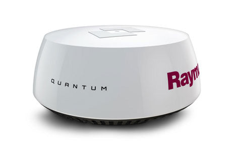 Raymarine E70344 Quantum Q24W wireless only CHIRP radar with 10 m power cable, white radome with maroon lettering