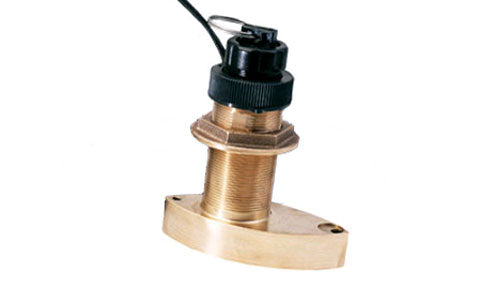 Raymarine A26043 B744V bronze depth, speed and temperature through hull transducer, bronze body with black cap