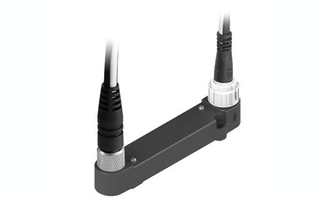Raymarine E70227 ECI-100 engine and control interface, black flat module with two cables and round plugs