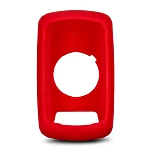 Garmin Edge 800/810 010-10644-04 red silicone case, front view with round screen opening