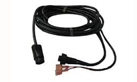 Lowrance 000-10263-001 15ft DSI skimmer transducer extension cable, black coiled lead with multi-pin plug and spade terminals