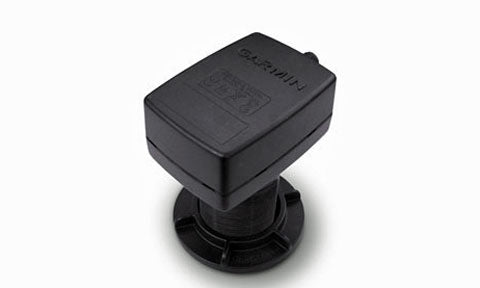 Garmin 010-00701-01 NMEA 2000 thru-hull depth and temperature Intelliducer, black box on a round hull fitting
