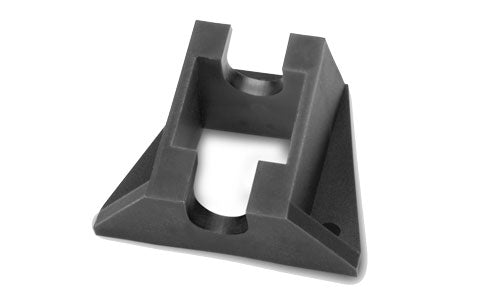 Garmin gWind 010-12117-06 mast bracket, black angled plastic mounting wedge with slot and screw holes