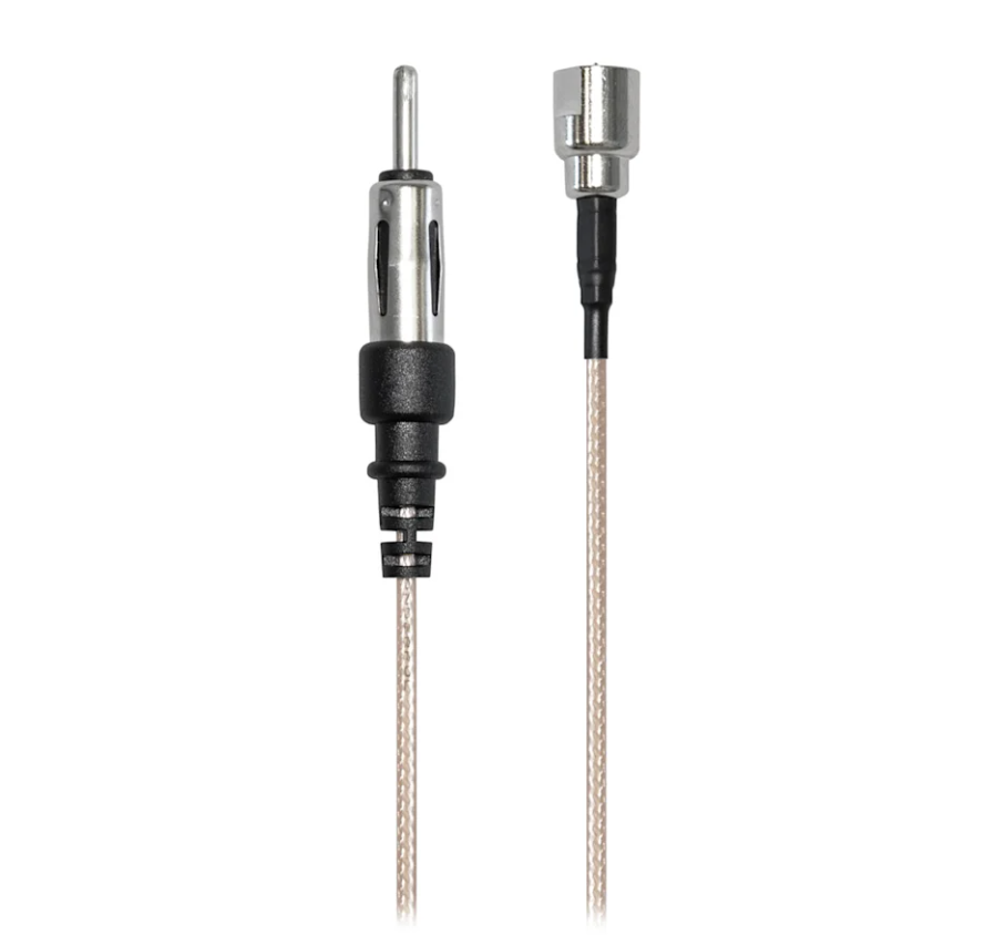 Fusion 010-13078-02 antenna connector adapter, Motorola male to FME male, pin plug and silver connector on cables