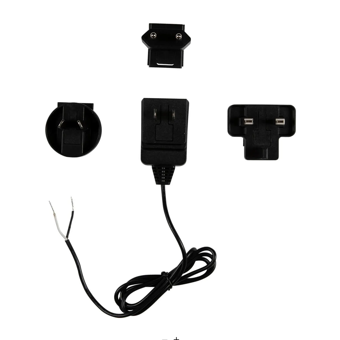 Garmin OnDeck 010-13009-00 shore power sensor, AC power plug, black mains adapter with three plug heads and bare wires