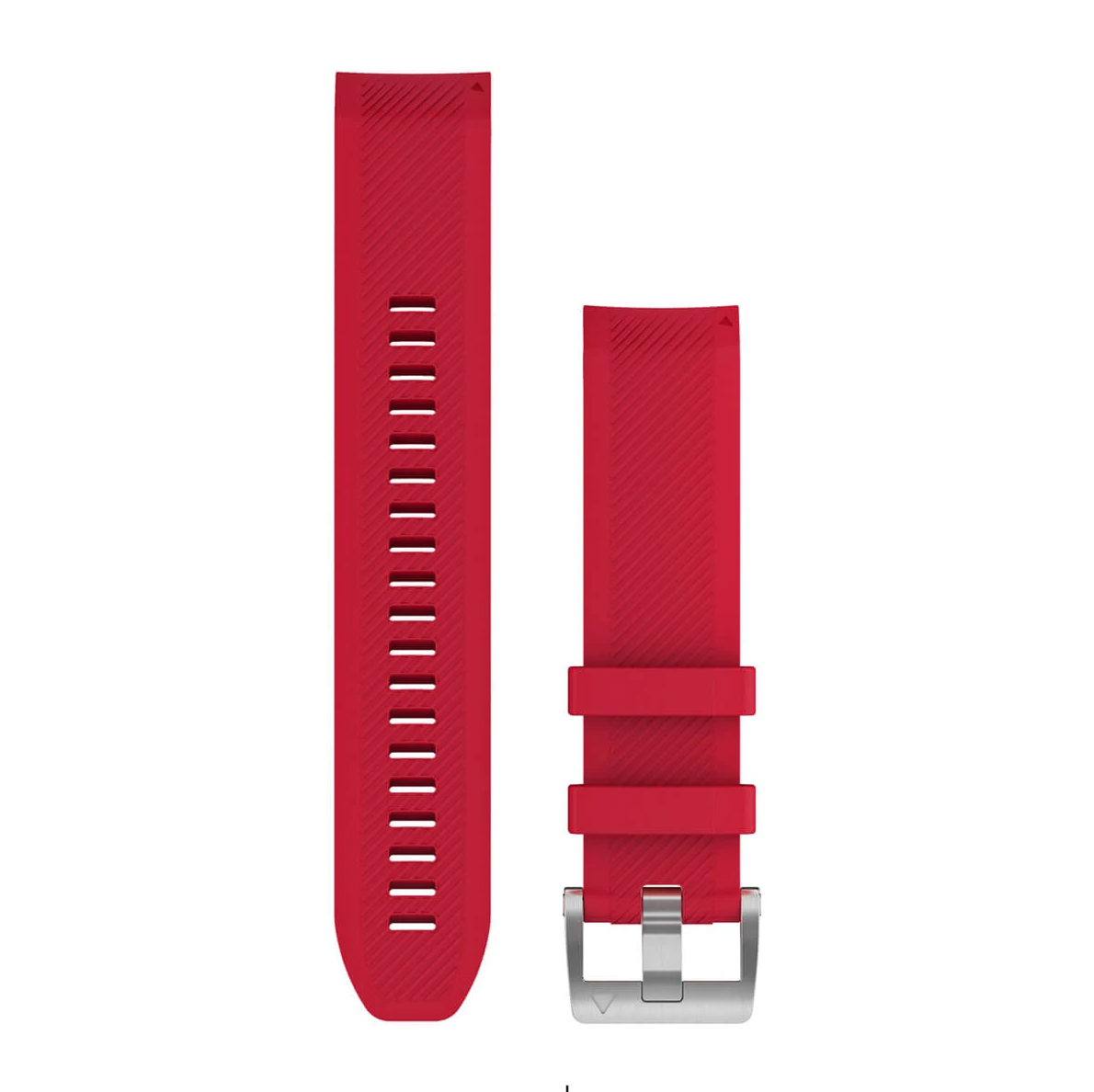 Garmin 010-12738-17 QuickFit 22 watch straps for MARQ in plasma red silicone with silver buckle