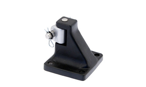 Raymarine R18144 linear drive mounting foot, black angled mounting foot with a pivot pin and clip