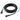 Icom OPC-1465 shielded control cable, coiled black cable with a green drain wire and white plugs at each end