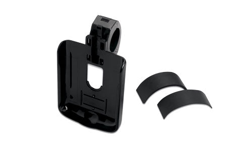 Garmin 010-10305-01 handlebar mounting bracket, black holder with two curved rubber shims