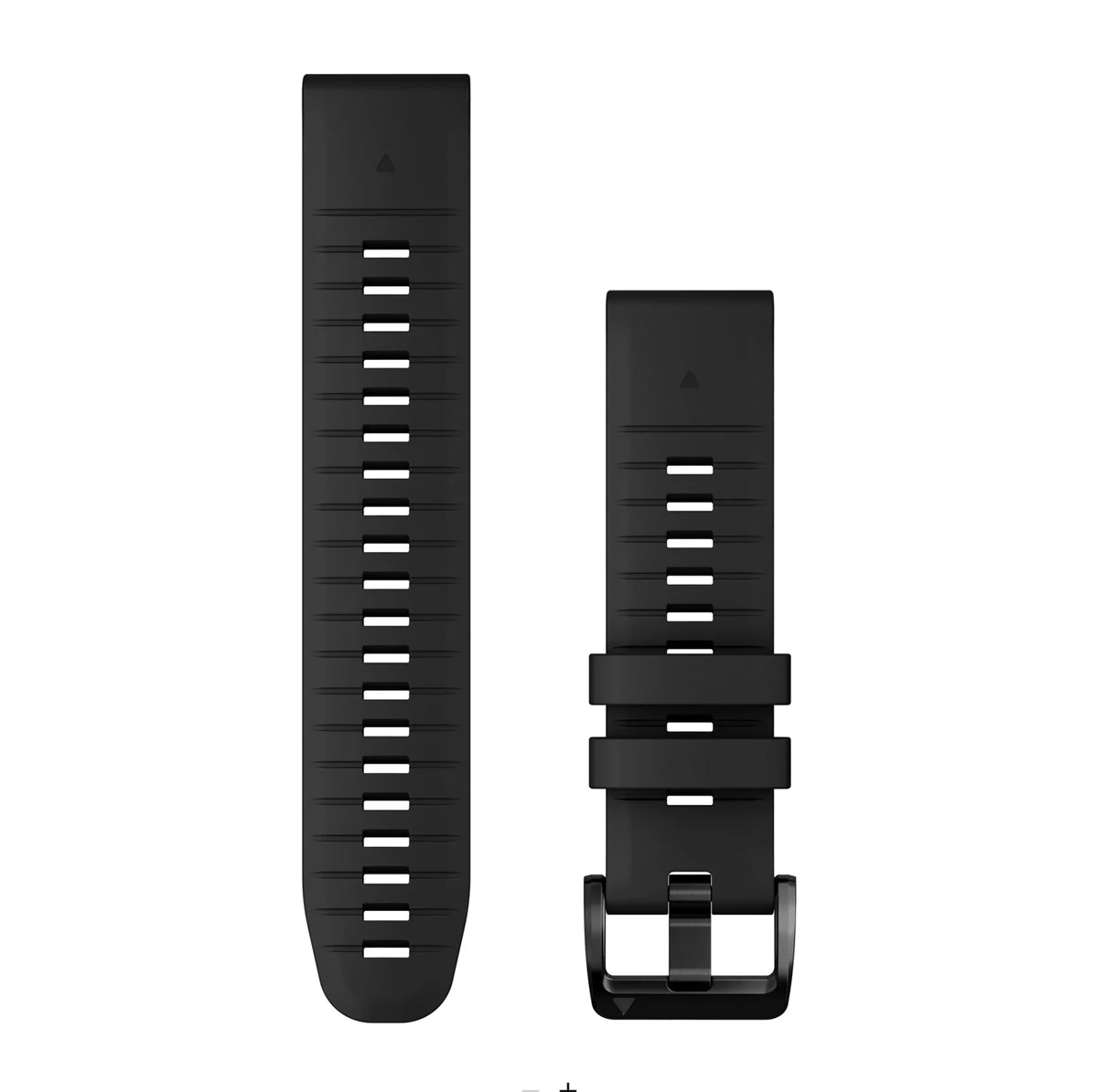 Garmin Quickfit 010-13280-00 22 mm watch bands in black silicone with black buckle, strap pair