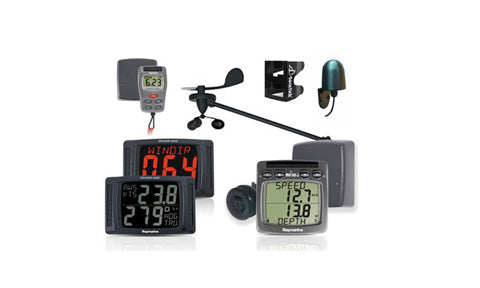 Raymarine PP30-868 performance pack 30, two Micronet displays, wind vane, remote, bracket and speed and depth display
