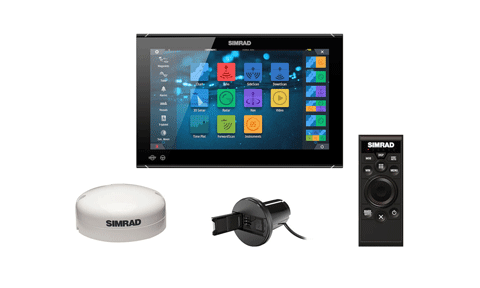 Simrad NSO EVO3S 16 inch MFD system pack 000-15126-001: touchscreen, GPS puck, transducer and remote