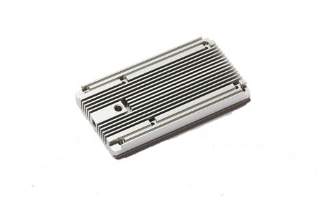 FLIR R70491 AX8 cooling plate, silver finned aluminium plate with ribbed heat sink surface