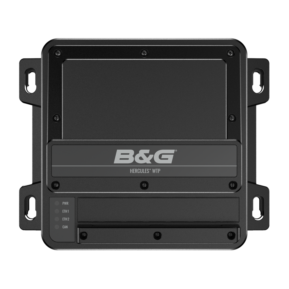 B&G 000-15136-001 Hercules WTP, flat black module with a B&G Hercules WTP label, mounting ears and status lights