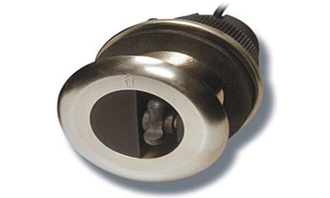 Raymarine A22146 DST800 smart bronze depth, speed and temperature through hull transducer, round bronze fitting