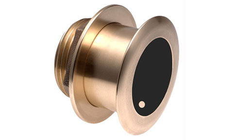 Raymarine A80321 B175H-W 1 kW depth through hull high CHIRP transducer, bronze housing with a black face