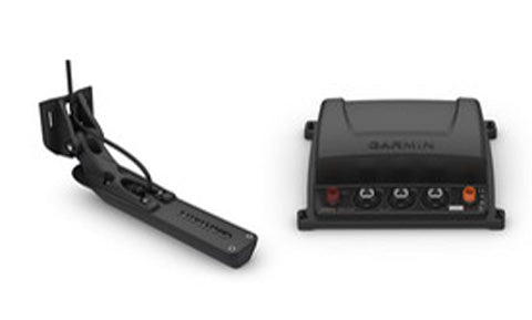 Garmin ultra high definition scanning sonar system 010-02055-00, black GCV 10 sounderbox with scanning transducer