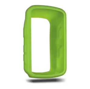 Garmin Edge 520 010-12192-00 green silicone case, front view of open-fronted protective case
