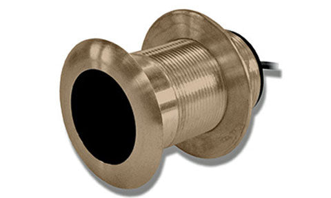 Garmin B117 010-10182-21 low profile through hull depth and temperature transducer, bronze housing with black face