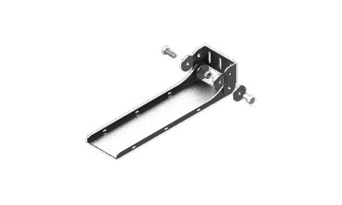 Simrad StructureScan skimmer bracket 000-10874-001, angled metal bracket with two screws, three-quarter view