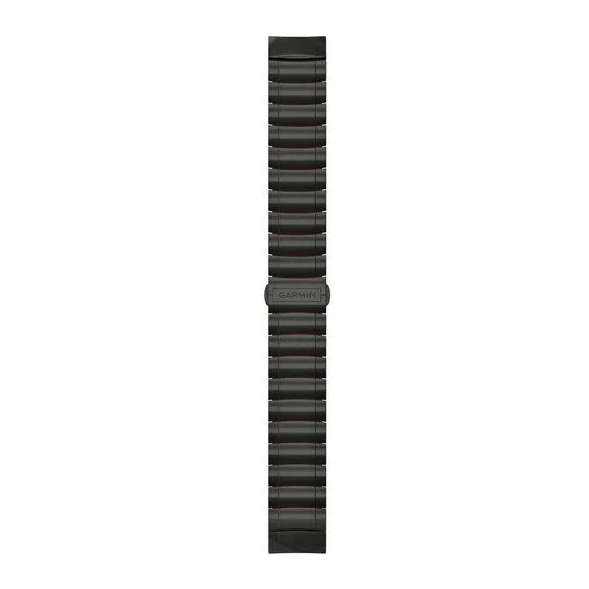 Garmin 010-12738-00 QuickFit 22 watch straps for MARQ, hybrid titanium and silicone, black link strap
