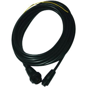 Icom OPC-1540 separation cable, long coiled black cable with a round multi-pin plug at each end and a yellow wire