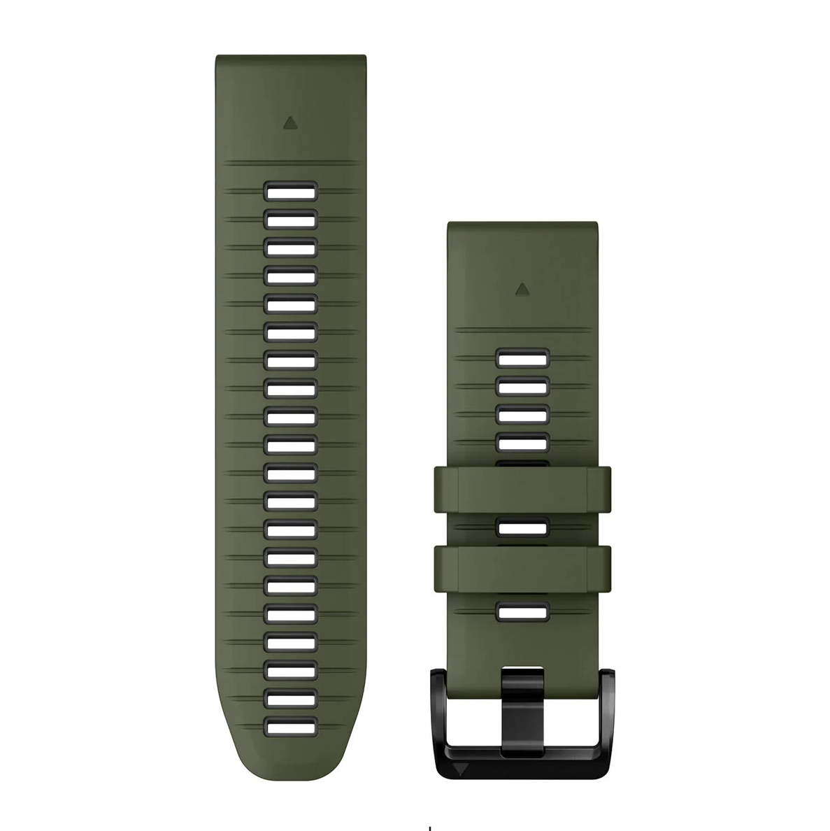 Garmin 010-13281-07 QuickFit 26 watch bands in moss and graphite silicone with black buckle