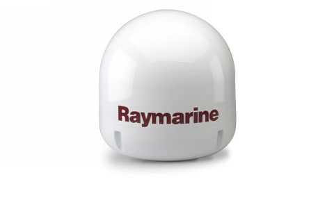 Raymarine E93017-2 37STV 37 cm satellite TV system for North America, white dome with Raymarine lettering