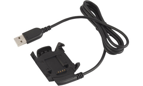 Garmin 010-12168-00 quatix 3 USB charger cable, black clip charging cradle with USB-A plug