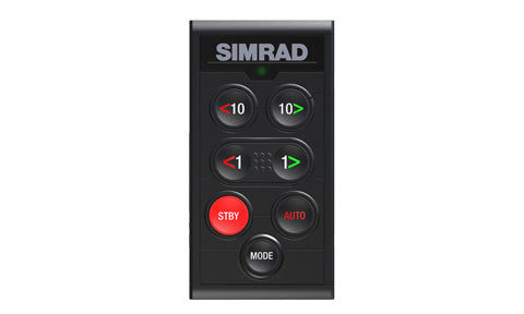 Simrad OP12 000-13287-001 autopilot keypad controller, front view with port, starboard, standby and auto buttons