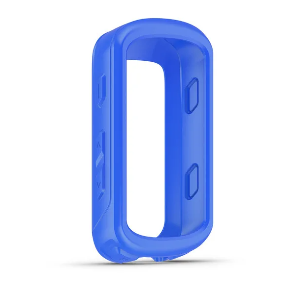 Garmin Edge 530 010-12791-02 blue silicone case, front view of open-fronted protective case