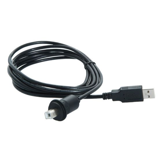 Actisense USG-2CABLE spare shielded cable for connecting USG-2 to a PC, black cable with a USB plug and a waterproof plug
