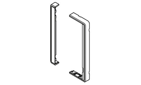 Raymarine R70383 eS9 trim kit for 9 inch eS Series MFDs, line drawing of two white trim strips