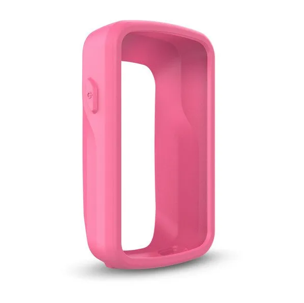 Garmin Edge 820 010-12484-06 pink silicone case, front view of open-fronted protective case