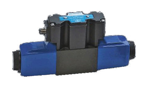 Raymarine M81167 hydraulic solenoid valve 12V, blue and black valve block with solenoid ends