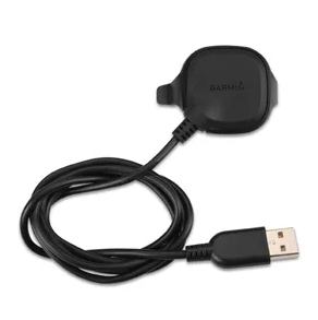Garmin 010-11029-04 charging data clip, black cradle with USB lead for watches with blue, black and orange bands