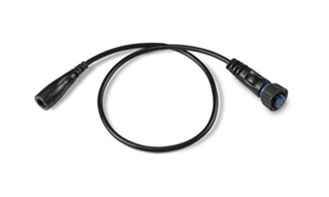 Garmin 010-12721-00 4-pin transducer to 8-pin sounder adapter cable, black lead with round plugs