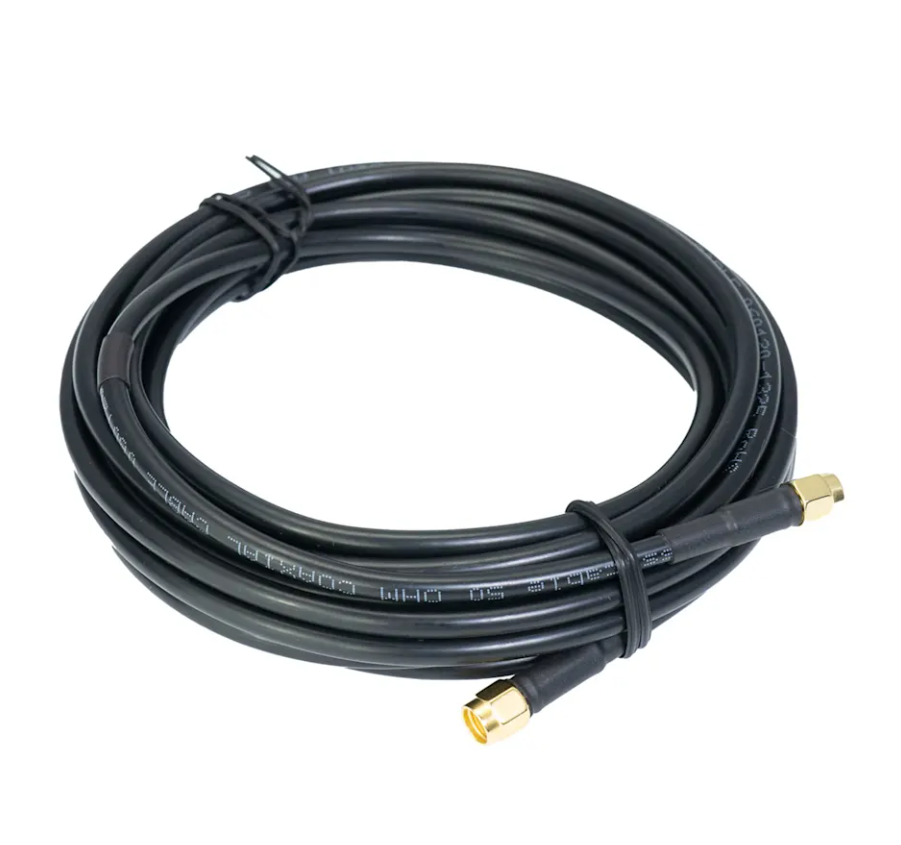 Garmin Cortex 010-13269-20 cellular antenna patch cable 5 m, coiled black lead with gold SMA plug
